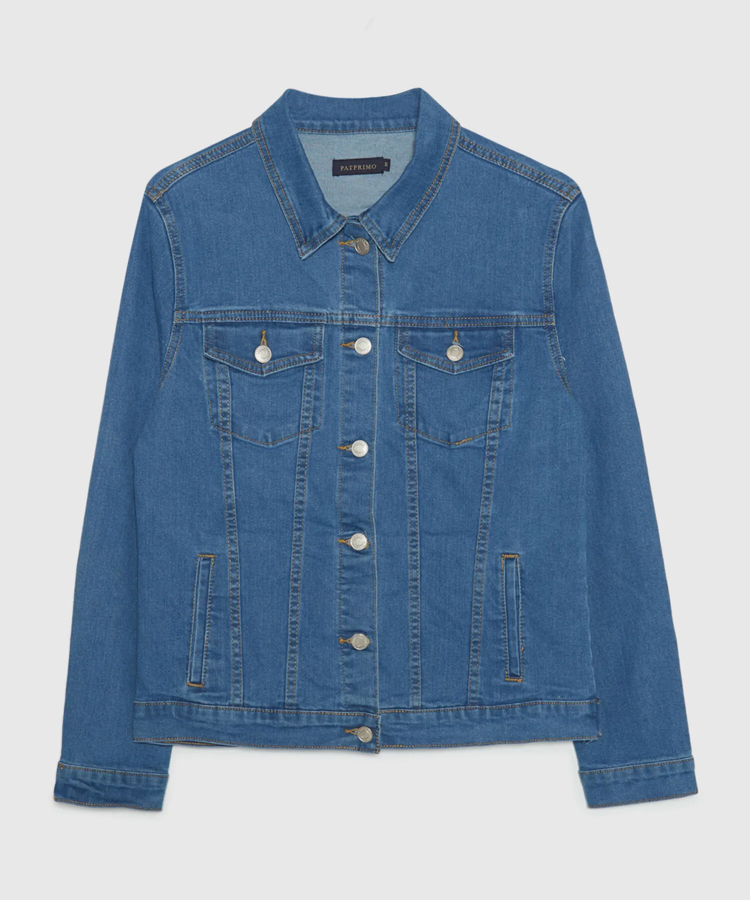 Chaqueta Trucker Tono Azul Medio Claro-