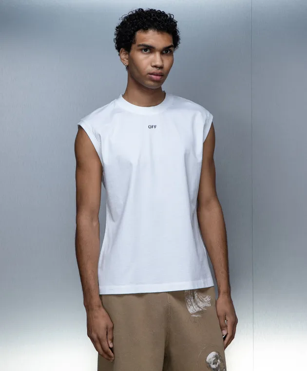 Off-White White t-shirt with Off print