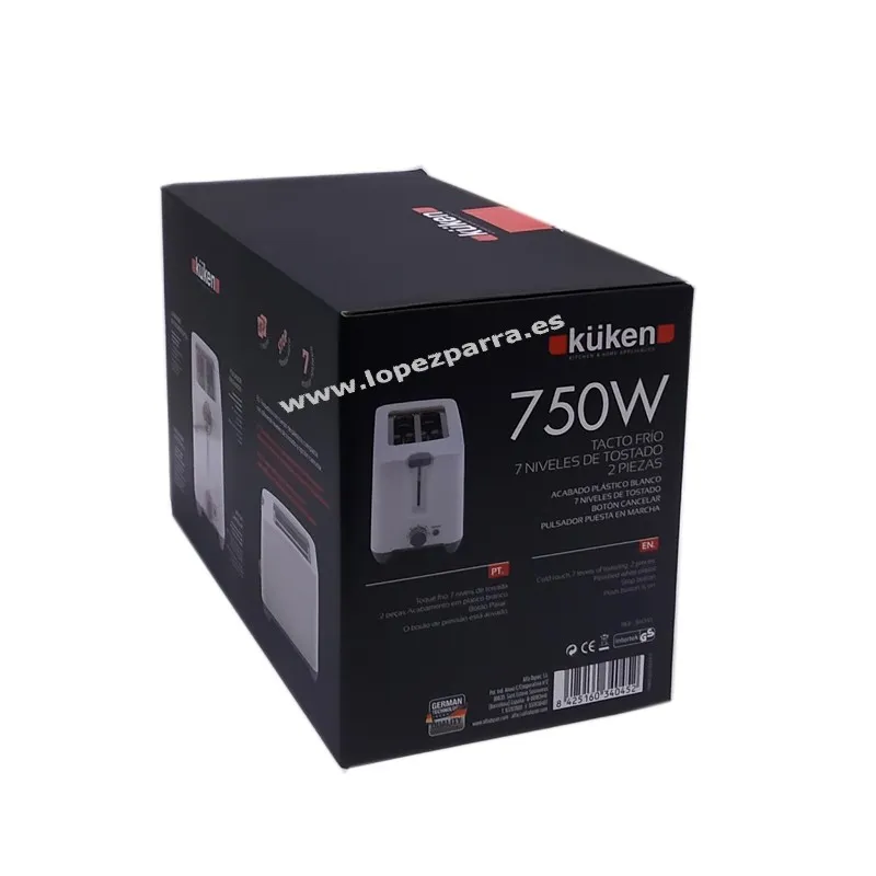 TOSTADOR 750W CON 2 RANURAS KUKEN